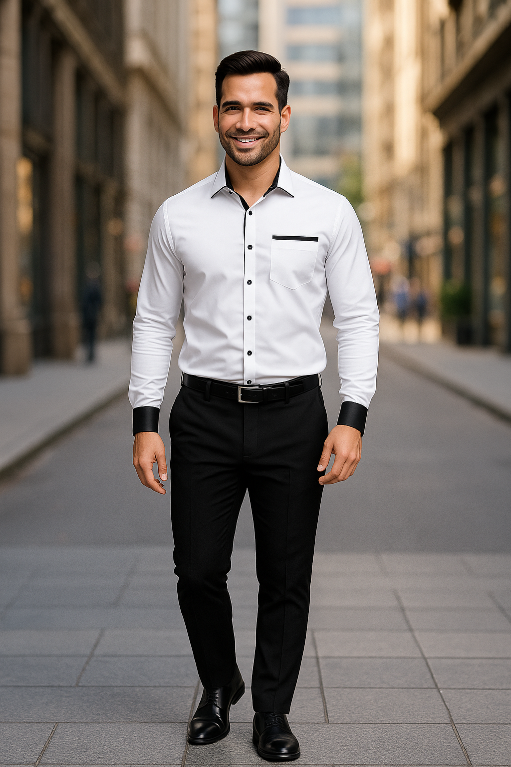 Riccardo – Trendy herenblouse – Polymix – Zomer / Lente / Herfst