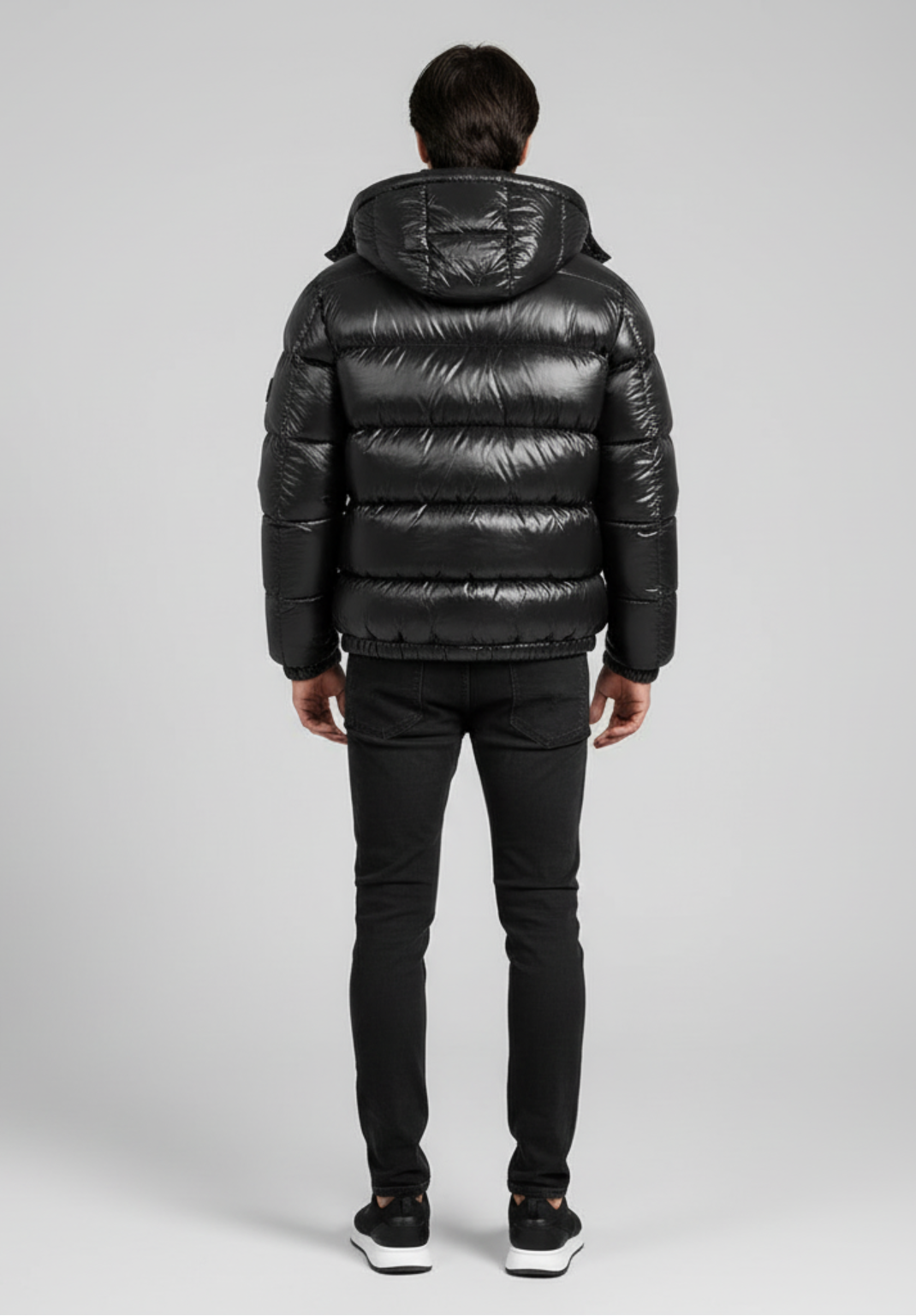 Luuk – Gewatteerde heren pufferjas met capuchon – Polyester – Herfst / Winter