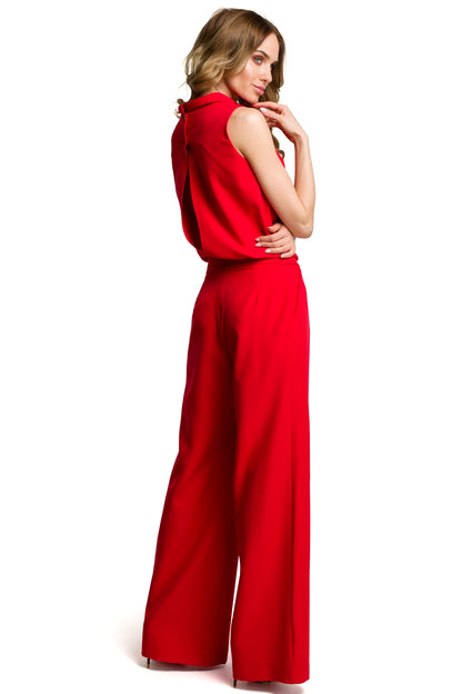 Pien - Dames jumpsuit met palazzo broek - Polyester - Lente / Zomer